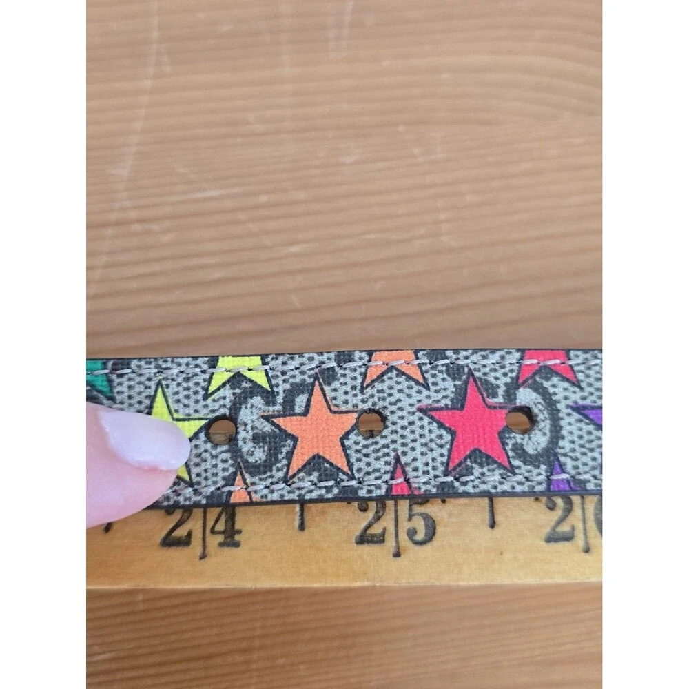 Gucci Kids' GG Supreme Star Print Belt Size L 6-8 Years 24